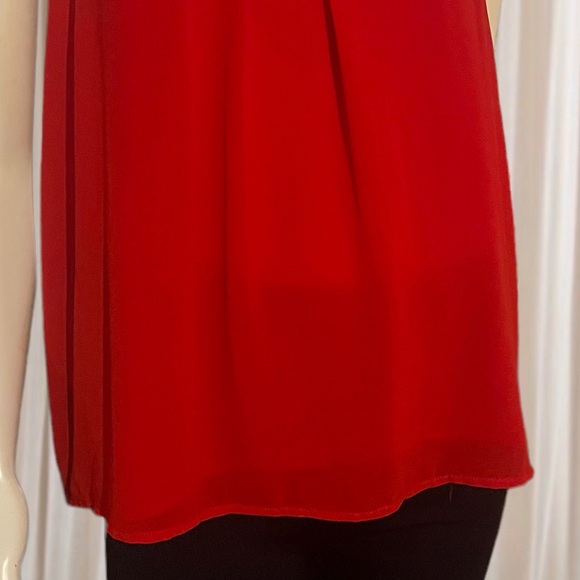 Size M | DNA Couture | Red Pleated Blouse/Top - Picture 6 of 16
